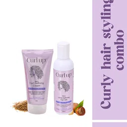 Curl up Set Of 2 Curl Defining Cream & Gel Combo - 150 g - 200 ml image 1