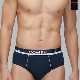 AMUL COMFY Pack Of 3 Pure Cotton Basic Briefs-
AC-CBRIOE-AF-CB-NY-S-3PC-picture-1