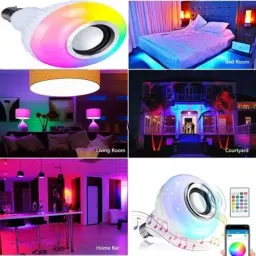 G2L Led Bulb with Bluetooth Speaker Music Light Bulb with Remote Control 10 W Bluetooth Speaker image 4