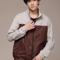 Men Colorblock Tailored Jacket-image-76