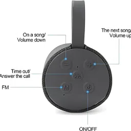 WOOS TG-113 Wireless Speaker with Mic for Hands Free and Splashproof Wireless 10 W Bluetooth Speaker image 5