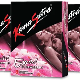 kamasutra Strawberry Flavoured Dotted Monthly Combo Condom-picture-23