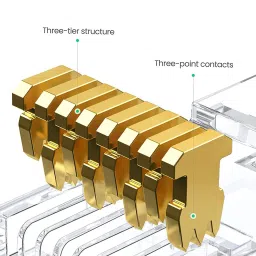 Civon RJ45 Connector, UTP Network Plug for Cat 6 Cat5e Cable (100 Pcs) Network Interface Card image 3