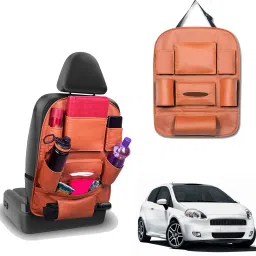 Peepsstore pack of 1 Tan,Orange colour car organizer bags for Punto 2016 Car Multi Pocket-image-32