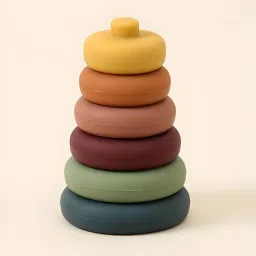 Silicone Teething Toys Soft Chewable Stacking Rings for Babies Kids, Boys, Girls-15