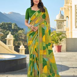 Printed Daily Wear Chiffon Saree-picture-10