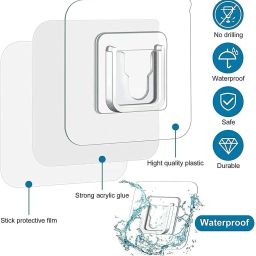 Pack of 10 Pairs Self Adhesive Double-Sided Male Female Wall Hooks MFx10.360 Hook 1-image-12