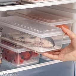 Plastic Fridge Storage Basket Box Freezer Containers Food Dry Fruit Vegetables 1500ml Storage Basket-22