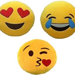 Emoji Pillow Cotton Smiley Cushion Pack of 3-image-29