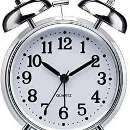 Analog-Digital Silver Clock-10