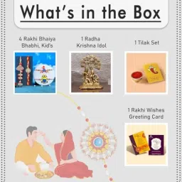 craftvatika Designer RKBS113-RAKHI501 Assorted Rakhi Set image 4