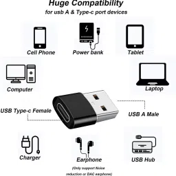 Mindmaker USB to Type C fast charging converter USB Adapter image 3