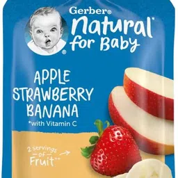 gerber Natural for Baby Apple Strawberry Banana Baby Puree, US-made Cereal-picture-16