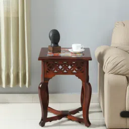 mudramark from pepperfry Petunia Sheesham Wood End Table In Honey Oak Finish-picture-29
