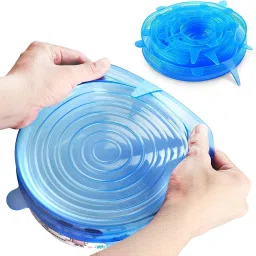 Silicone Stretch Lids Reuseable Flexible Covers For Rectangle 4 inch Lid Set-18