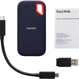 SanDisk E61/1050 Mbs/Window,Mac OS,Android/Portable,Type C Enabled/5 Y Warranty/USB 3.2 1 TB Wired External Solid State Drive (SSD) image 2