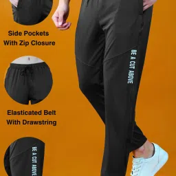 Men Printed Black Track Pants-picture-20