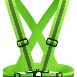 High Visibilty Protective Safety Reflective Vest Belt Jacket, Night Cycling Reflector Strips Cross Belt Stripes Adjustable Vest Safety Jacket (Multicolour) Safety Jacket-image-40