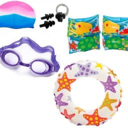 Large Size Swimming Ring With Cap,Goggles, Nose and Ear Plug Kids Set Kit Swimming Kit-picture-14