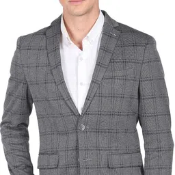 arrow Men Checkered Single Breasted Formal Blazer-picture-37
