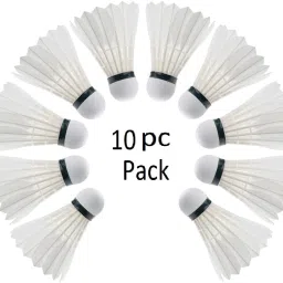 BALL Nylon - Badminton Shuttlecock (Green) Nylon Shuttle - White-19