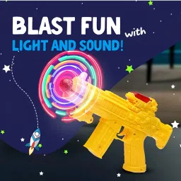 Musical Space Toy Gun for Kids Colorful 3D Light Effects Music LED Fan Vibration Guns & Darts-11
