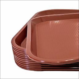 Unbreakable 14”x18” Plastic Cafeteria (Set of 12 - Red) /Fast Food Tray, Platter, Serving Tray for Breakfast, Cold-drink, Restaurant, Hotel, Bar, Kitchen, Party Tray-image-63