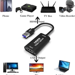 RuhZa USB 2.0 4K HDMI Video Capture Card Device 1080P@60Hz Capture Card 1080P@60Hz Capture Card via OBS Connect DSLR Camcorder Laptop Accessory-23