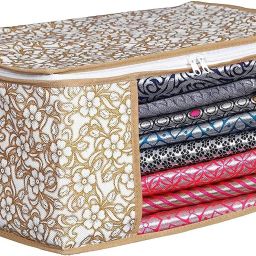 AMIRA INDUSTRIES Storage Bag Moisture Proof Cloth Organizer For Clothes ,Luggage, Saree Cotton Laundry Bag-image-49