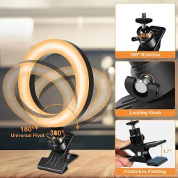 TechBlaze 6 Inch LED Selfie Ring for Computer Video Conference Zoom Lighting for Desk Ring Flash image 3