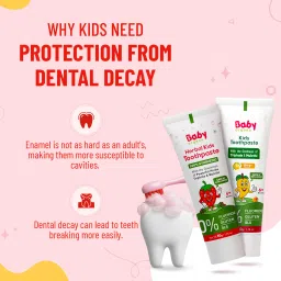 babyorgano Kids Toothpaste Combo (6+M) Strawberry & Mango, Fluoride-Free, 50gm Each Toothpaste image 3