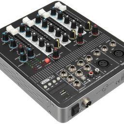kh 4_Channel Mixing Console Bluetooth Compatible Portable Digital DJ Console w/USB Powered Sound Mixer image 2