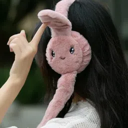Rabbit Bunny Design Soft Foldable Ear Moving Earmuff for Girls & Boys Ear Muff-image-76