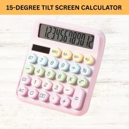 Desktop Calculator, 12-Digit Large LCD and Large Buttons for Office, Homes I314 Basic Calculator-image-97