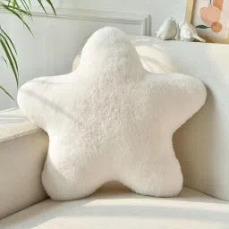 Cozy and Soft Star Shap decor Plush Microfibre Solid Cushion Pack of 1-image-59