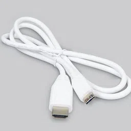 Raspberry PI official Mini HDMI to Std HDMI Cable 1m white image 2