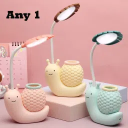 Snail Cartoon Pen Holder and USB Rechargeable Desk Lamp Study Lamp-picture-38