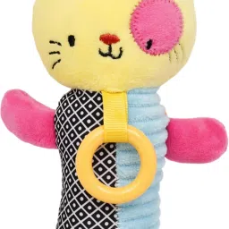Mr. Patches Hanging Toy With Teether Plush Animal C-Clip Ring for Infant Babies Rattle-image-72