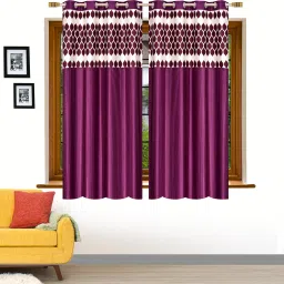 152 cm (5 ft) Polyester Semi Transparent Window Curtain (Pack Of 2)-image-5