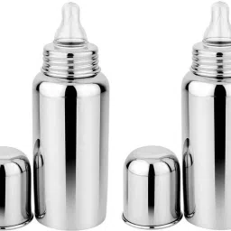 Baby Stainless Steel Water Milk Feeding Bottle for Kids/ New-Born 304 Grade BPA-18