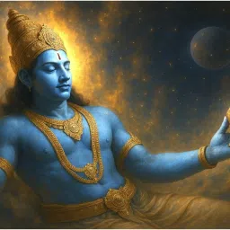 18 inch Beautiful Vishnu Ji Wall Sticker For Home Poster 12x18 Inch Self Adhesive Sticker-image-88