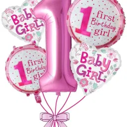 1st Girl Birthday Decoration kit Items Set Combo for Birthday Girl-picture-8