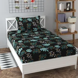140 TC Polycotton Single Abstract Flat Bedsheet-23