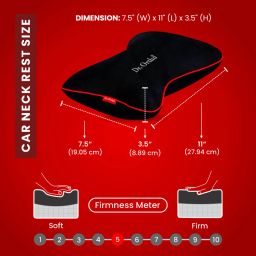 dr.ortho Black Memory Foam Car Pillow Cushion for Universal For Car image 4