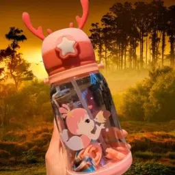 Bottle for Kids Bottle with Straw & Strap Sipper Water Bottle for Kids-39