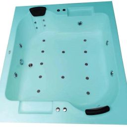 Innovation 6 Feet Jacuzzi Bathtub with Bubble Bath and Back Massage - Cyan Blue Free-standing Bathtub-image-91