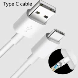 Ditya USB Type C Cable 3 A 1 m COPPER BRAIDING USB Type-c support all Device Upto 30W image 3