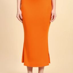 Trendmalls New.P01-DarkOrange Lycra Blend Petticoat-image-83