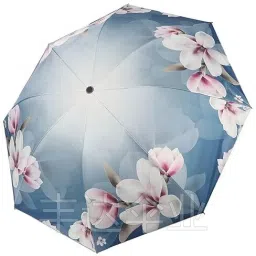 Flower Printed umbrella For Men And Women(Flower-Blue) Umbrella-picture-17