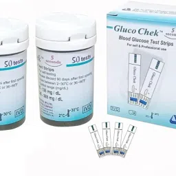 Cityhealth Gluco Chek 100's Strips -5 Second Blood Testing Strips ,No Coding 100 Glucometer Strips-1